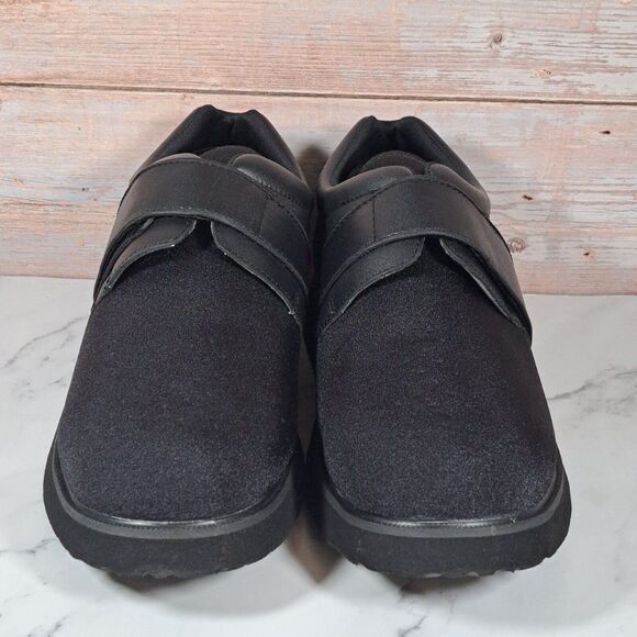 Propet Pedwalker MPED3 Black Smooth Slipon Shoes Hook & Loop Mens Size 10 (VGC) - Picture 2 of 9